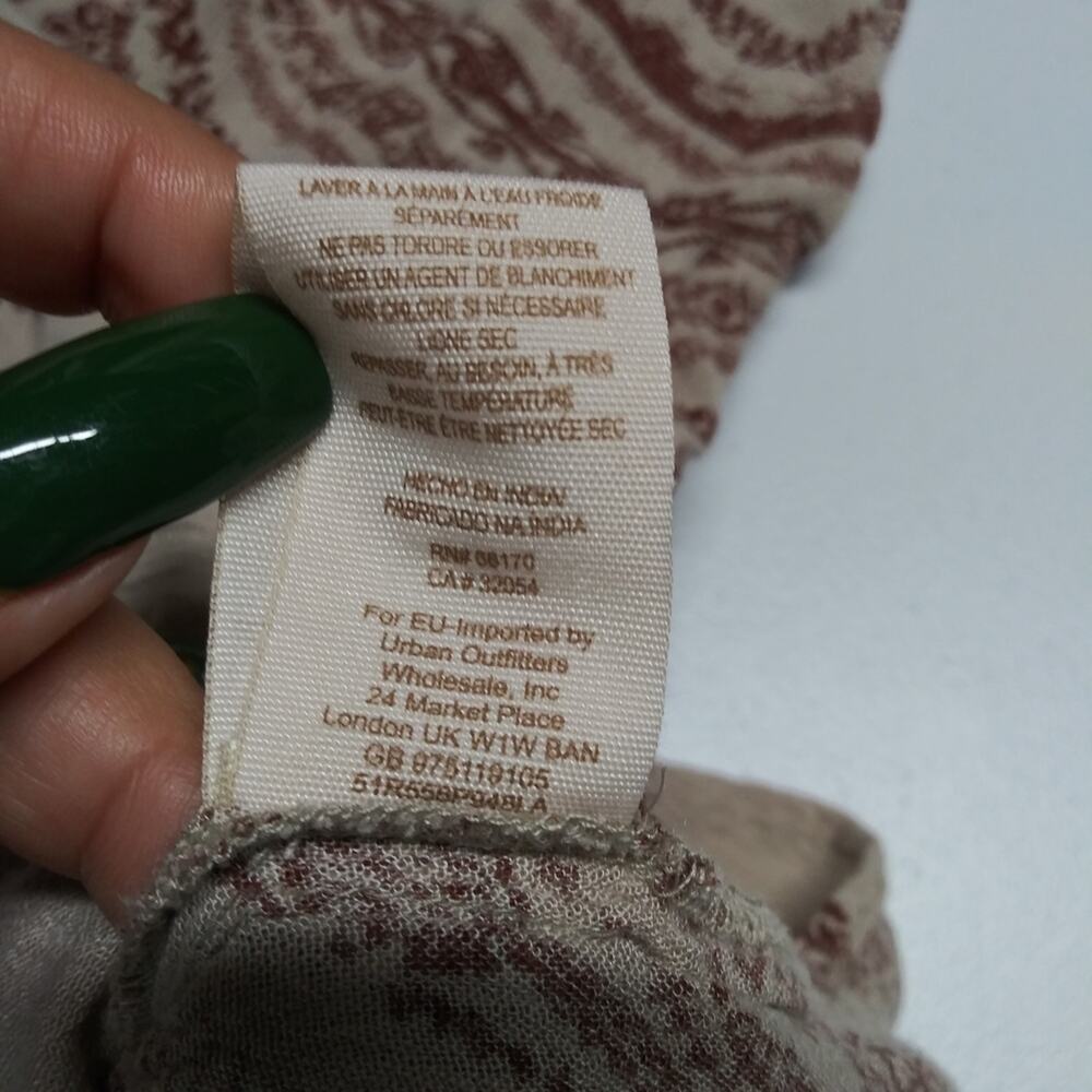 Free People Brown and Cream Patterned Harem Pants Size S - Picture 7 of 9